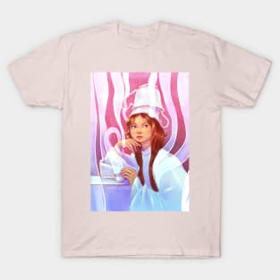 Girl with two cups of coffee T-Shirt